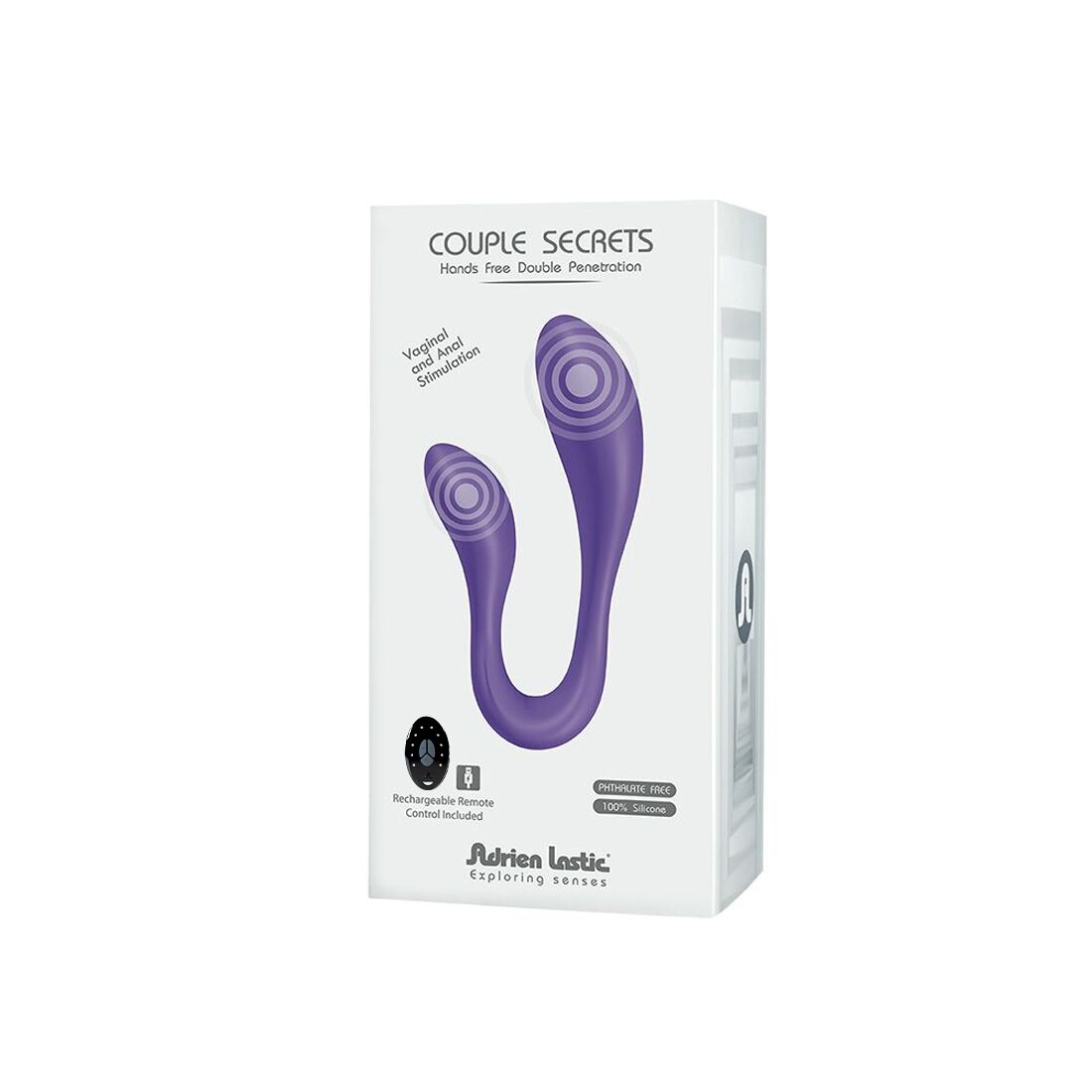 Вібратор для пар adrien lastic couple secrets ii з пультом lrs, два мотори, універсальний Вібратор для пар adrien lastic couple secrets ii з пультом lrs, два мотори, універсальний