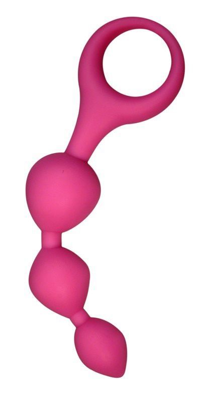 Анальні кульки alive triball pink, силікон макс. діаметр 2 см Анальні кульки alive triball pink, силікон макс. діаметр 2 см