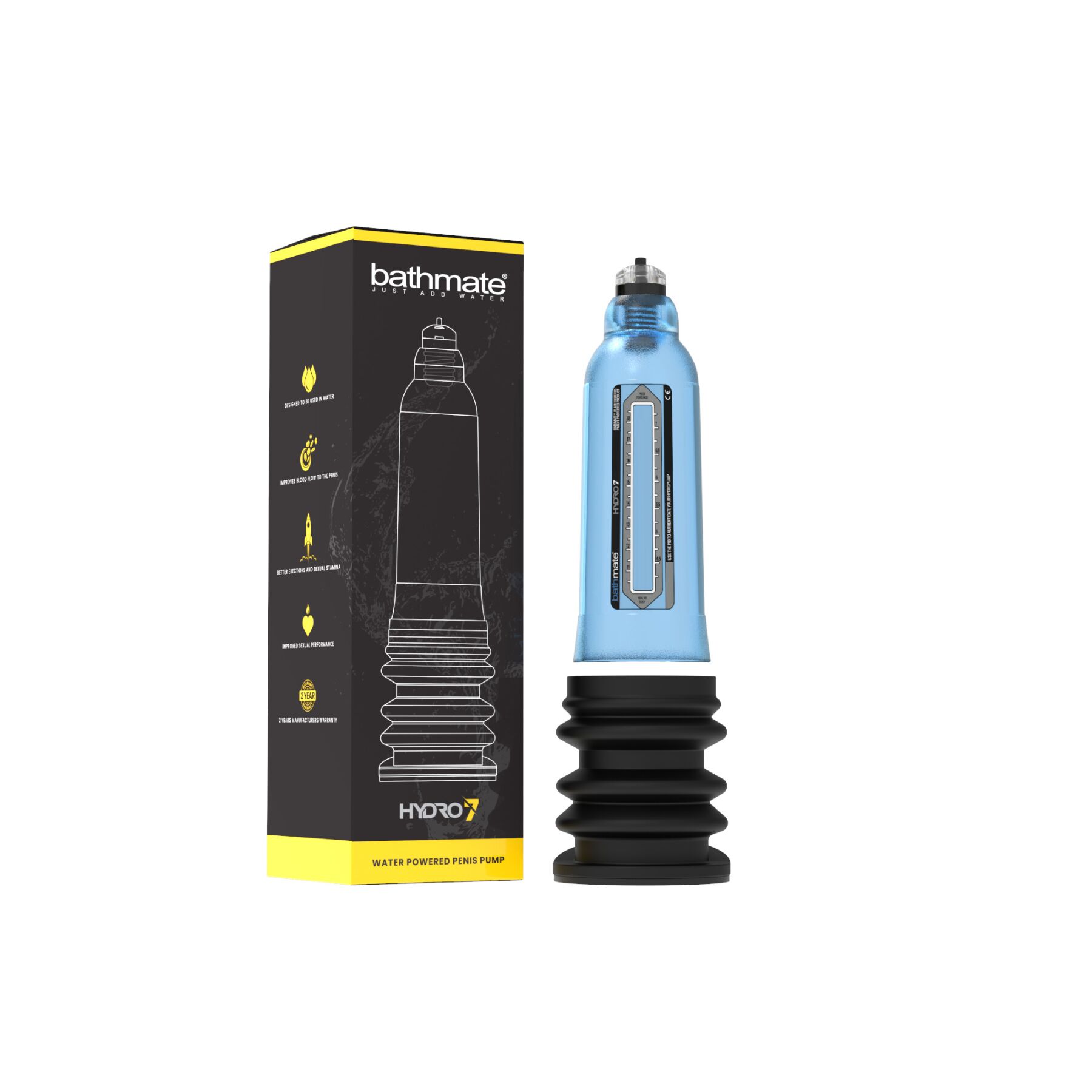 Гідропомпа bathmate hydro 7 blue, для члена довжиною від 12,5 до 18 см, діаметр до 5 см Гідропомпа bathmate hydro 7 blue, для члена довжиною від 12,5 до 18 см, діаметр до 5 см