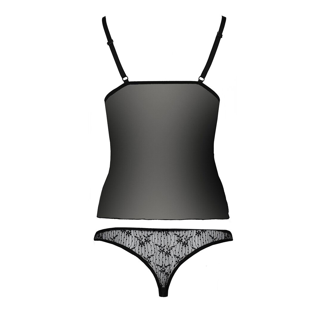 Комплект білизни passion melissa set xxl/xxxl, black, ліф сорочка зі шнурівкою і трусики Комплект білизни passion melissa set xxl/xxxl, black, ліф сорочка зі шнурівкою і трусики