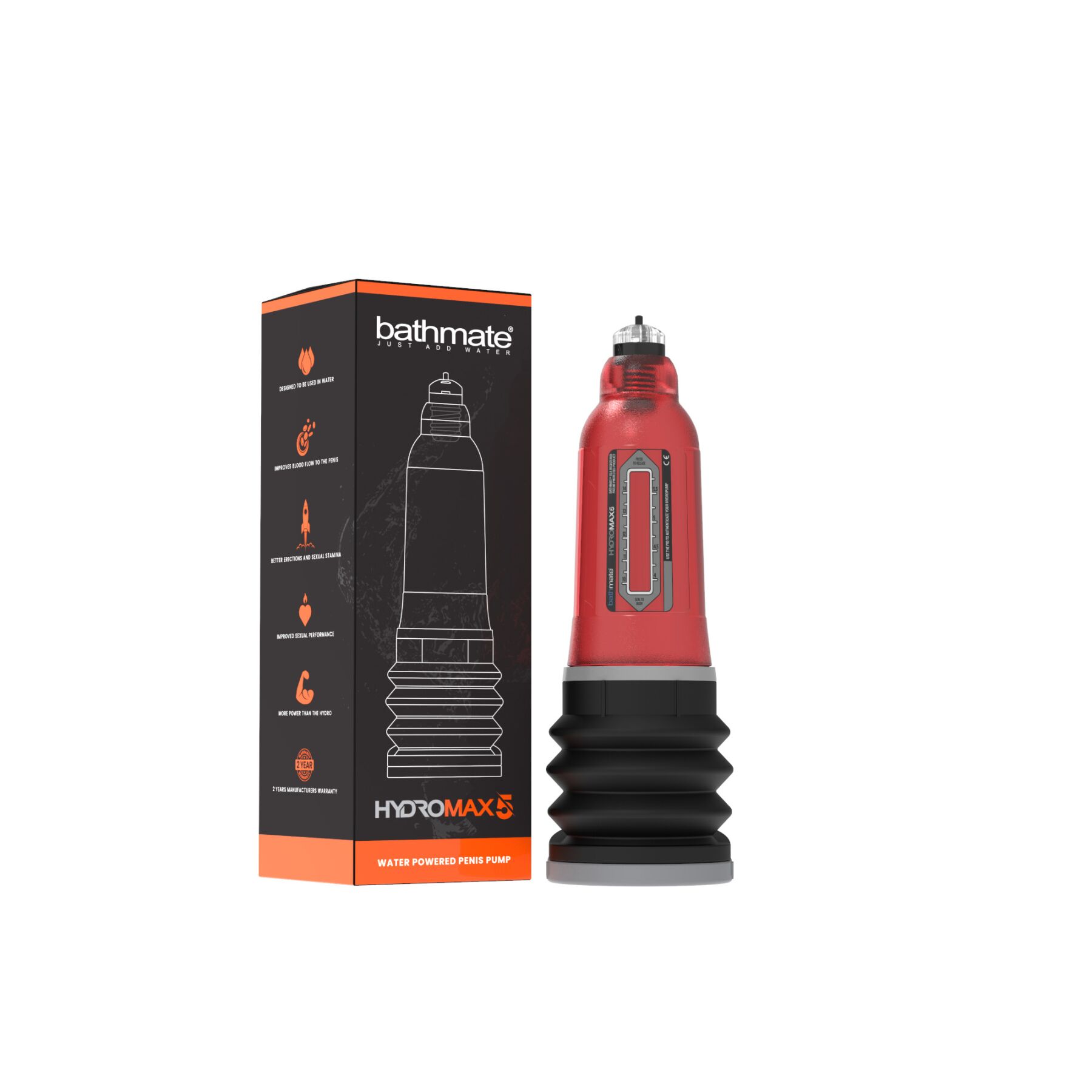 Гідропомпа bathmate hydromax 5 red, для члена довжиною від 7,5 до 12,5 см, діаметр до 4,5 см Гідропомпа bathmate hydromax 5 red, для члена довжиною від 7,5 до 12,5 см, діаметр до 4,5 см