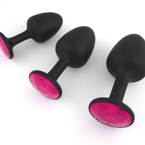 Анальна пробка dorcel geisha plug ruby xl з кулькою всередині, створює вібрації, макс діаметр 4,5 см