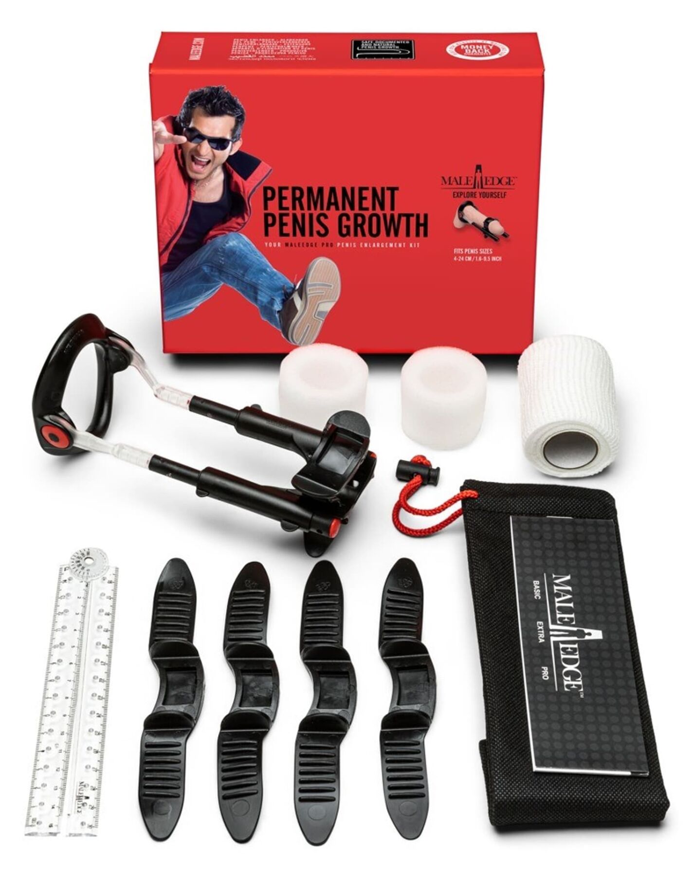 Екстендер для збільшення члена male edge pro, ремінцевий, маса всього 65 г, міцний пластик Екстендер для збільшення члена male edge pro, ремінцевий, маса всього 65 г, міцний пластик