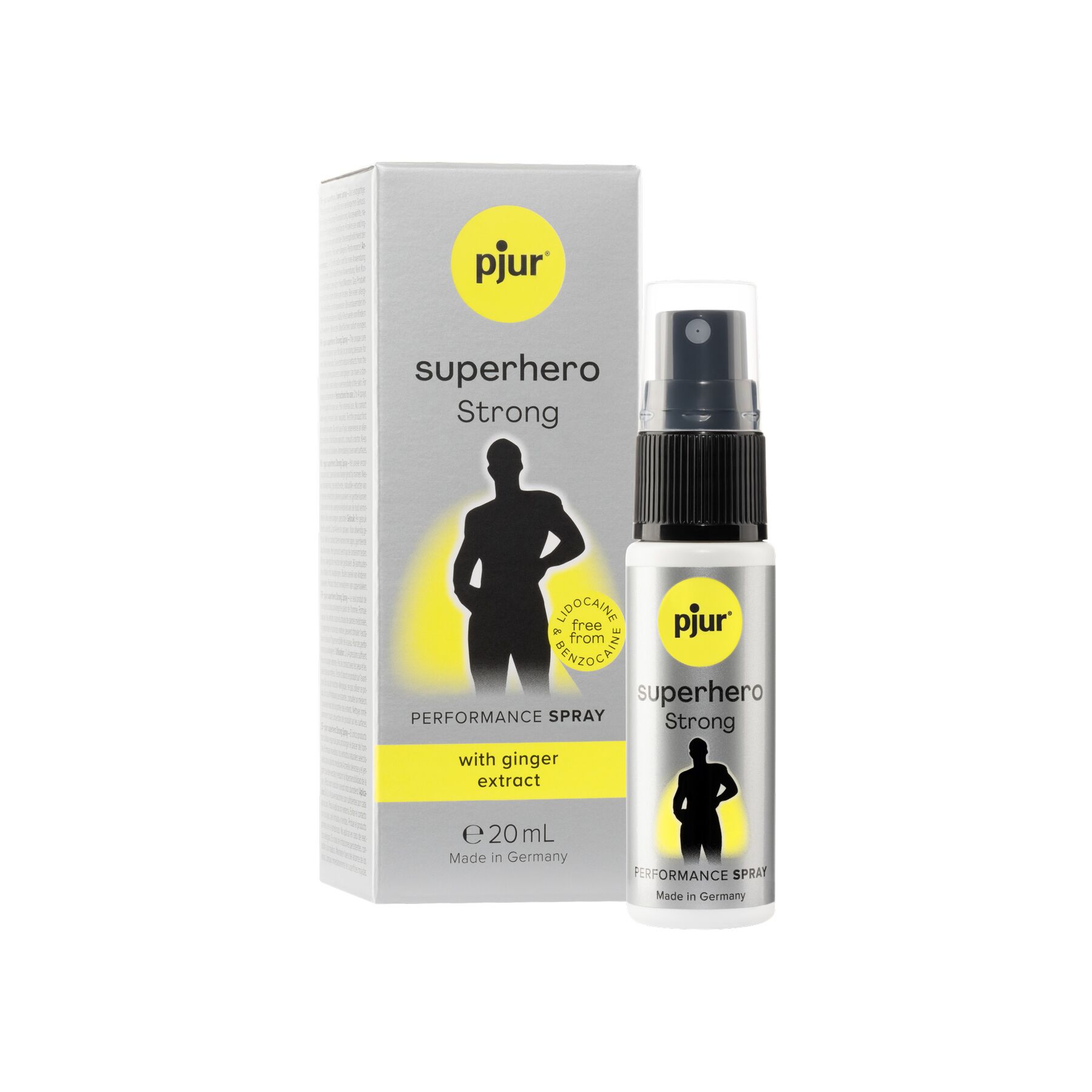 Спрей пролонгатор pjur superhero strong spray 20 ml, з екстрактом імбиру, без анестетиків Спрей пролонгатор pjur superhero strong spray 20 ml, з екстрактом імбиру, без анестетиків