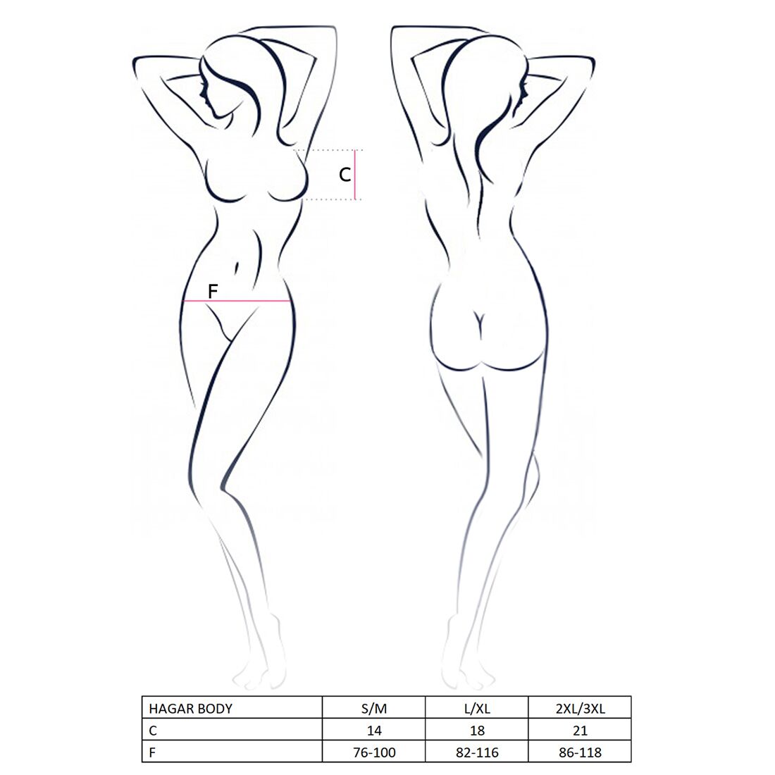 Боді монокіні passion exclusive hagar body s/m, black Боді монокіні passion exclusive hagar body s/m, black