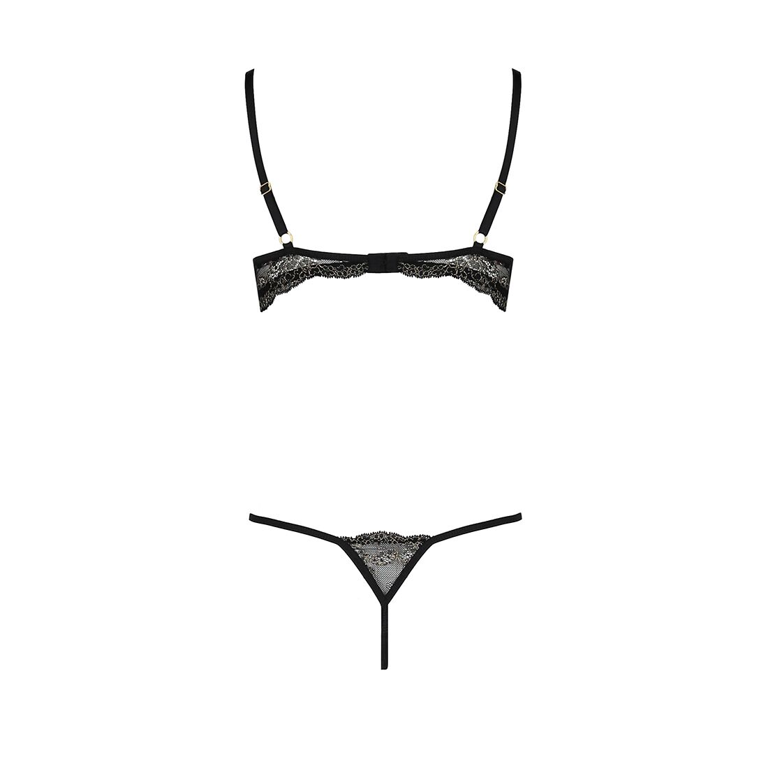 Комплект білизни passion exclusive valery set openbra l/xl, black, стрепи, трусики, відкритий ліф Комплект білизни passion exclusive valery set openbra l/xl, black, стрепи, трусики, відкритий ліф