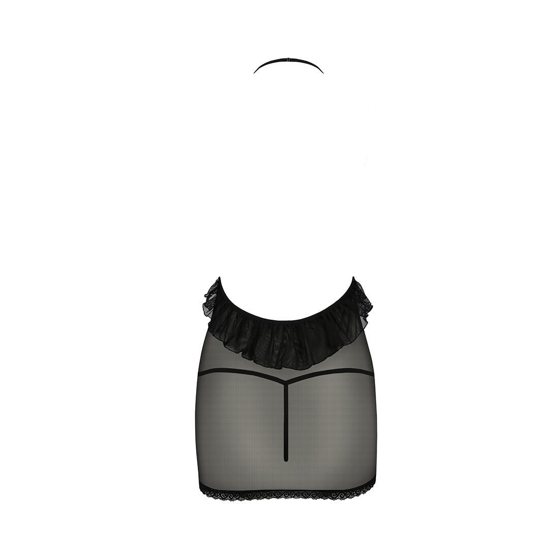 Сорочка прозора приталена passion erza chemise xxl/xxxl, black, трусики Сорочка прозора приталена passion erza chemise xxl/xxxl, black, трусики