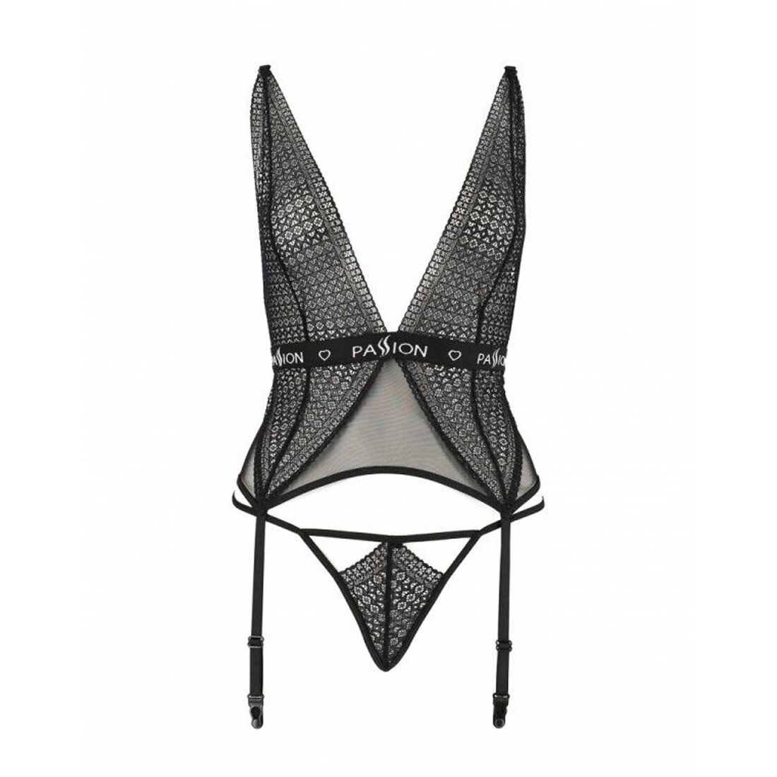Напівпрозорий корсет passion exclusive mirajane corset xxl/xxxl, black Напівпрозорий корсет passion exclusive mirajane corset xxl/xxxl, black