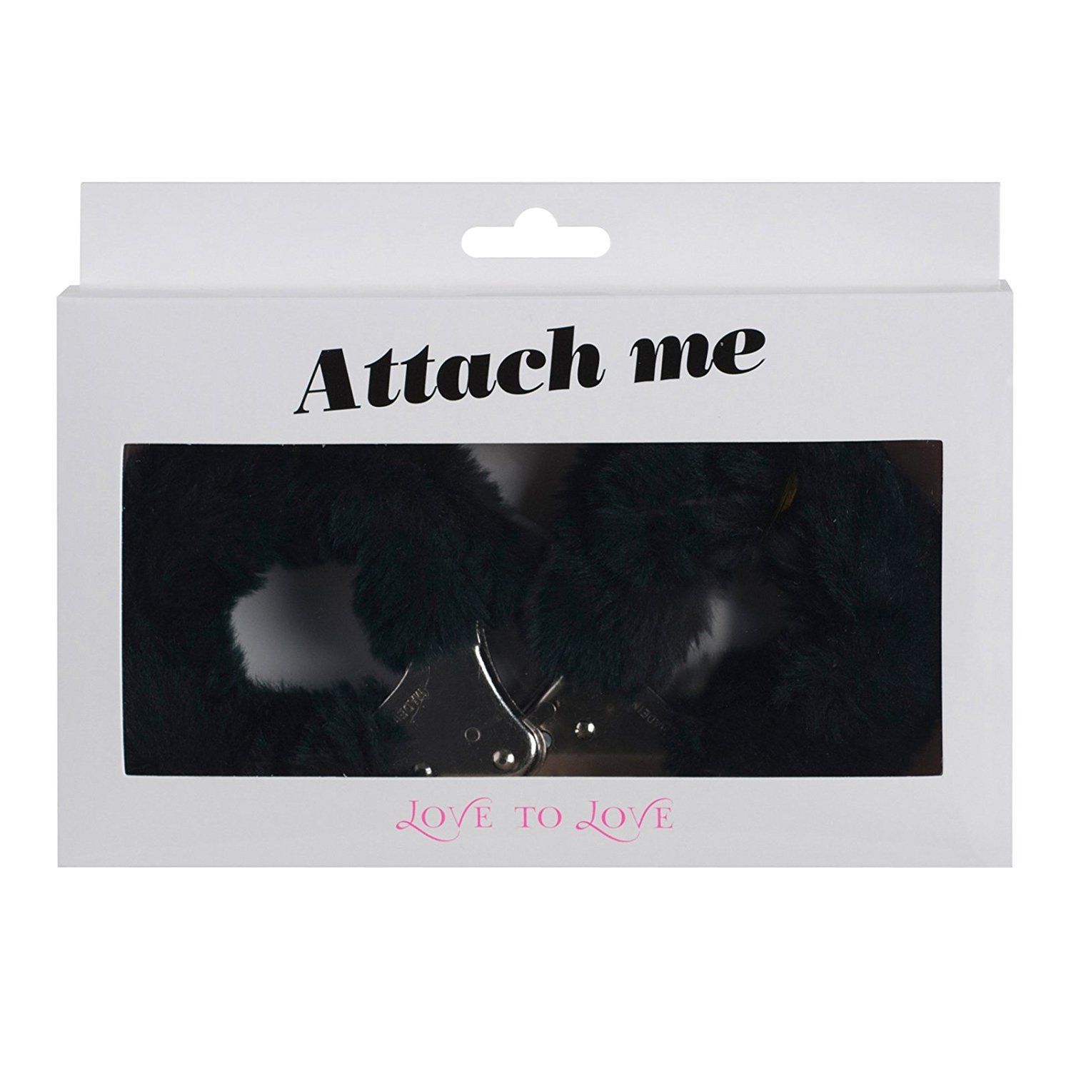 Наручники з плюшевим оздобленням love to love attach me black Наручники з плюшевим оздобленням love to love attach me black