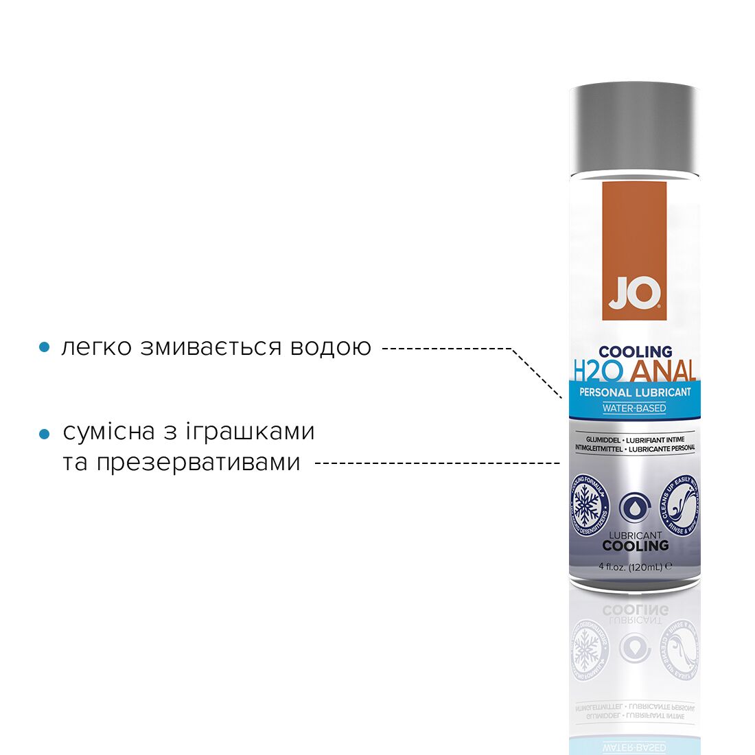 Анальна змазка jo anal h2o — cooling (120 мл) охолоджувальна, на водній основі Анальна змазка jo anal h2o — cooling (120 мл) охолоджувальна, на водній основі