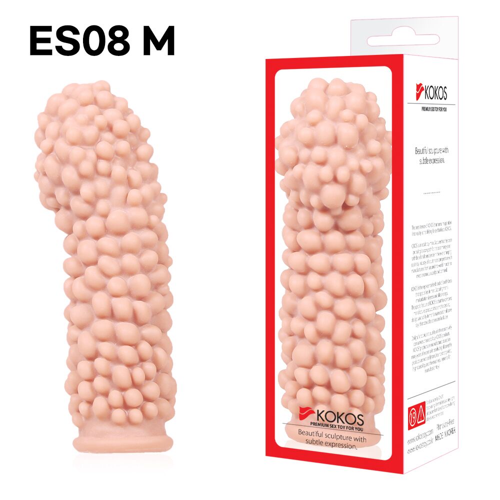Насадка на член kokos extreme sleeve es.08 розмір m, потовщувальна, стимулюючий рельєф Насадка на член kokos extreme sleeve es.08 розмір m, потовщувальна, стимулюючий рельєф
