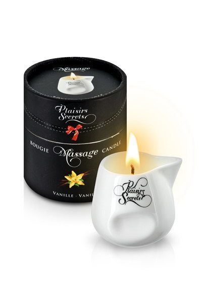 Масажна свічка plaisirs secrets vanilla (80 мл) подарункове паковання, керамічний посуд Масажна свічка plaisirs secrets vanilla (80 мл) подарункове паковання, керамічний посуд