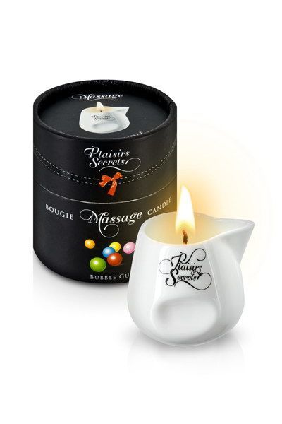 Масажна свічка plaisirs secrets bubble gum (80 мл) подарункова упаковка, керамічний посуд Масажна свічка plaisirs secrets bubble gum (80 мл) подарункова упаковка, керамічний посуд