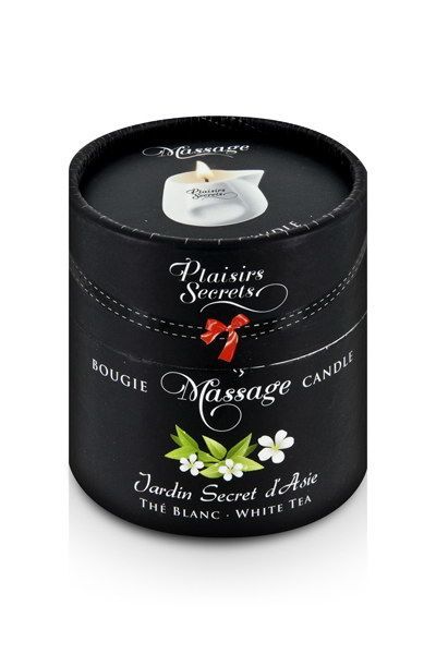 Масажна свічка plaisirs secrets white tea (80 мл) подарункова упаковка, керамічний посуд Масажна свічка plaisirs secrets white tea (80 мл) подарункова упаковка, керамічний посуд