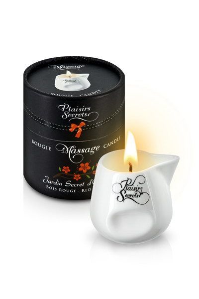 Масажна свічка plaisirs secrets red wood (80 мл) подарункове паковання, керамічний посуд Масажна свічка plaisirs secrets red wood (80 мл) подарункове паковання, керамічний посуд