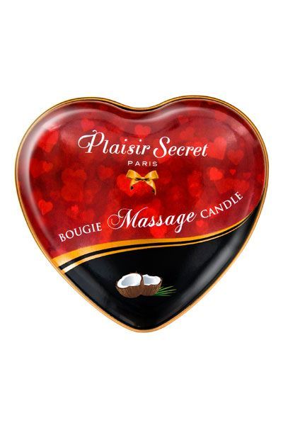 Масажна свічка серце plaisirs secrets coconut (35 мл) Масажна свічка серце plaisirs secrets coconut (35 мл)