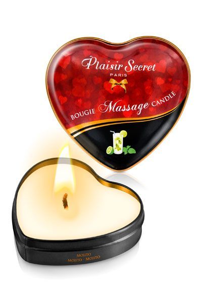 Масажна свічка серце plaisirs secrets mojito (35 мл) Масажна свічка серце plaisirs secrets mojito (35 мл)
