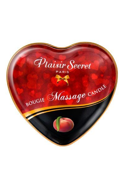 Масажна свічка серце plaisirs secrets peach (35 мл) Масажна свічка серце plaisirs secrets peach (35 мл)