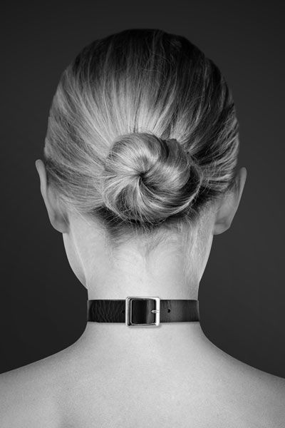 Чокер з кільцем для повідця bijoux pour toi fetish black, екошкіра Чокер з кільцем для повідця bijoux pour toi fetish black, екошкіра