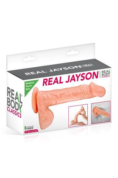 Фалоімітатор real body — real jayson flesh, tpe, діаметр 4 см Фалоімітатор real body — real jayson flesh, tpe, діаметр 4 см