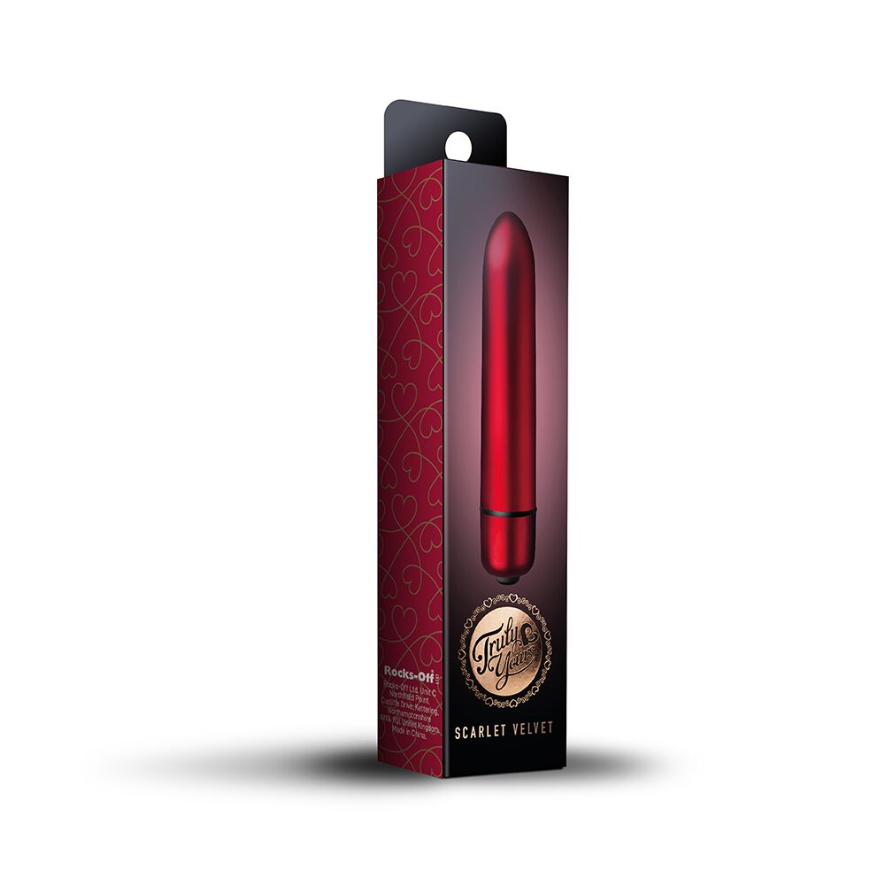 Віброкуля rocks off ro 90mm 10 speed scarlet velvet матова Віброкуля rocks off ro 90mm 10 speed scarlet velvet матова