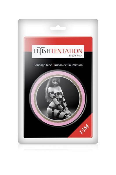 Скотч для бондажа fetish tentation rose (15 м), не липне до шкіри і волосків, тільки сам до себе Скотч для бондажа fetish tentation rose (15 м), не липне до шкіри і волосків, тільки сам до себе