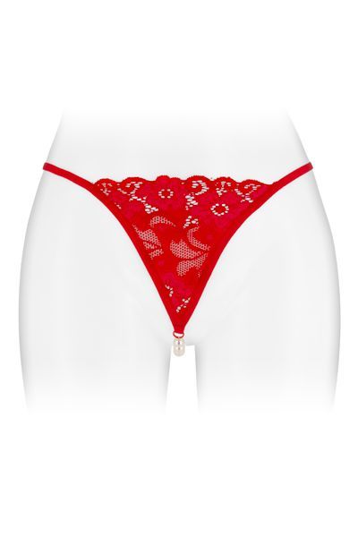 Трусики стрінги з перлинною ниткою fashion secret venusina red Трусики стрінги з перлинною ниткою fashion secret venusina red