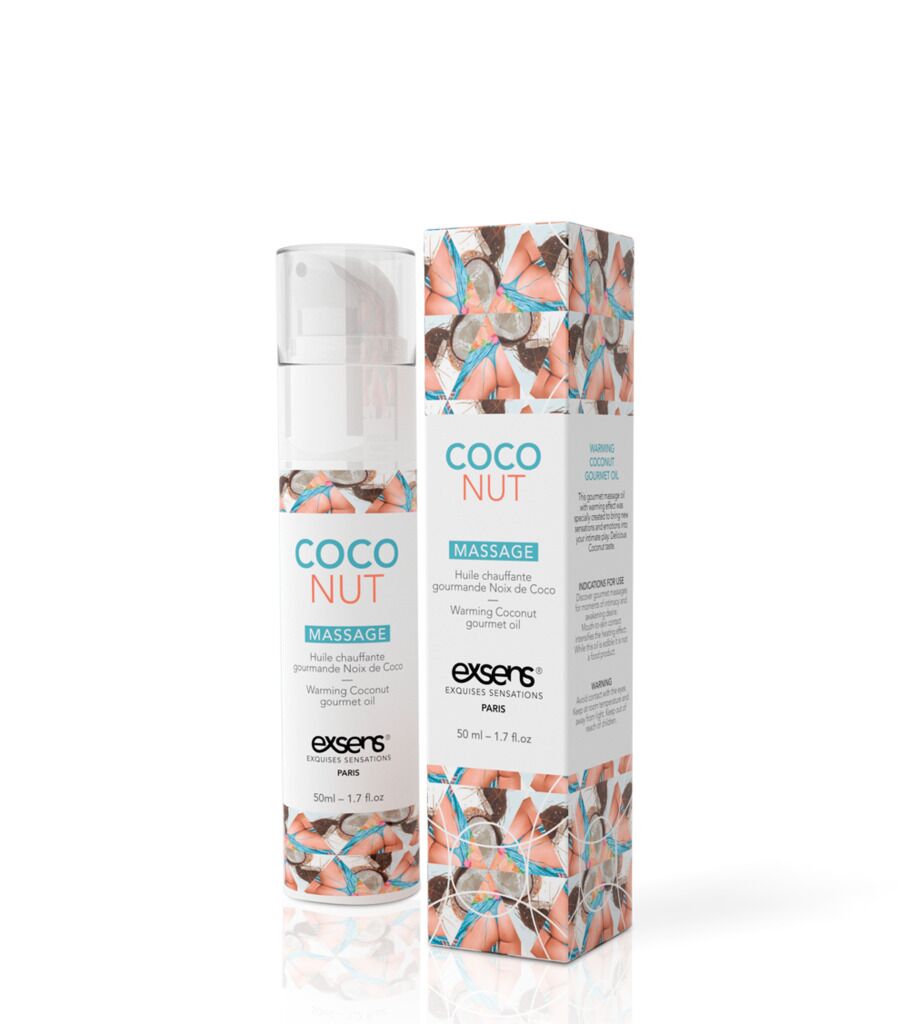 Масажна олія exsens coconut 50 мл розігріває, без цукру, без парабенів, їстівне Масажна олія exsens coconut 50 мл розігріває, без цукру, без парабенів, їстівне
