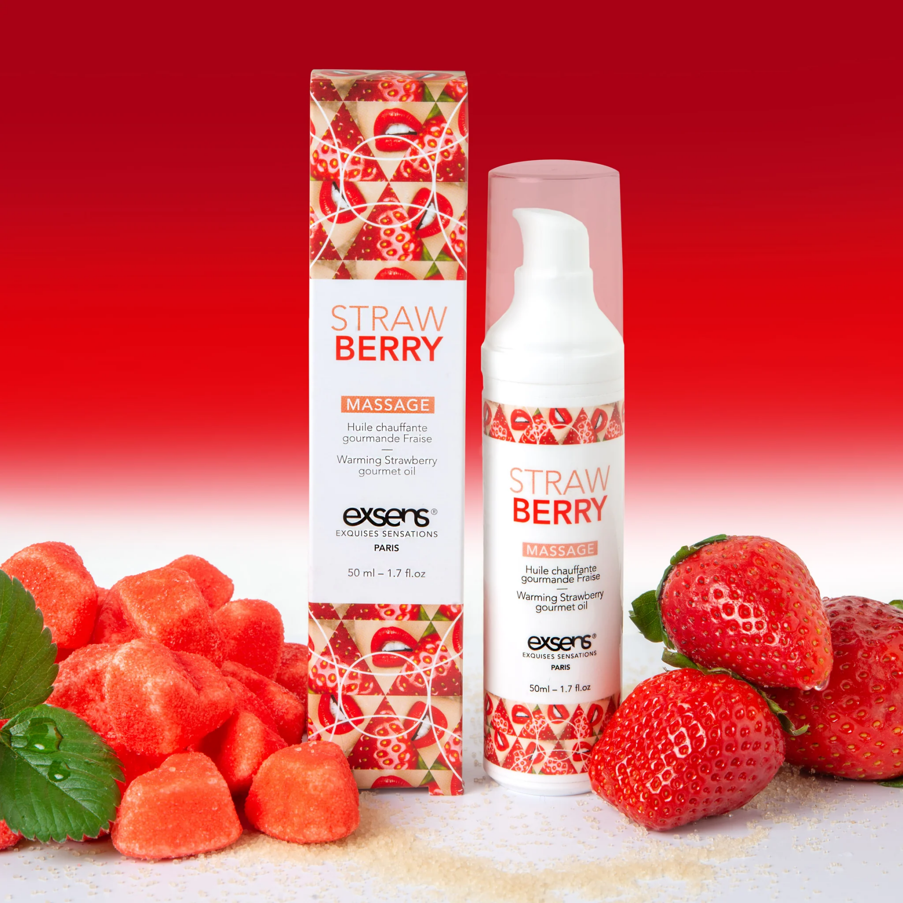 Масажна олія exsens strawberry 50 мл розігрівальна, без цукру, без парабенів, їстівна Масажна олія exsens strawberry 50 мл розігрівальна, без цукру, без парабенів, їстівна
