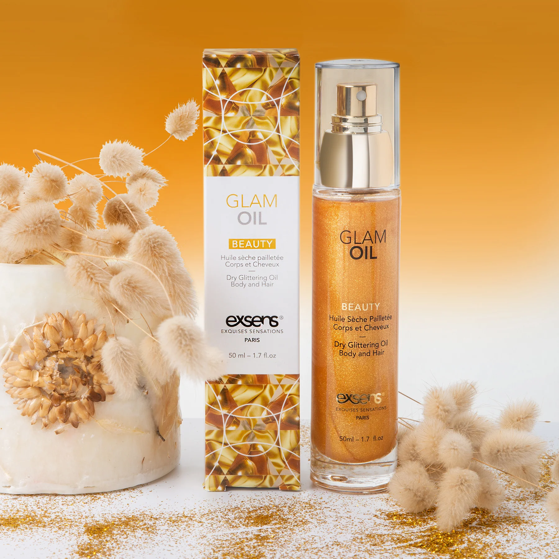 Олія для тіла з блиском exsens glam oil 50мл, з мигдальною олією, без парабенів і феноксіетанолу Олія для тіла з блиском exsens glam oil 50мл, з мигдальною олією, без парабенів і феноксіетанолу