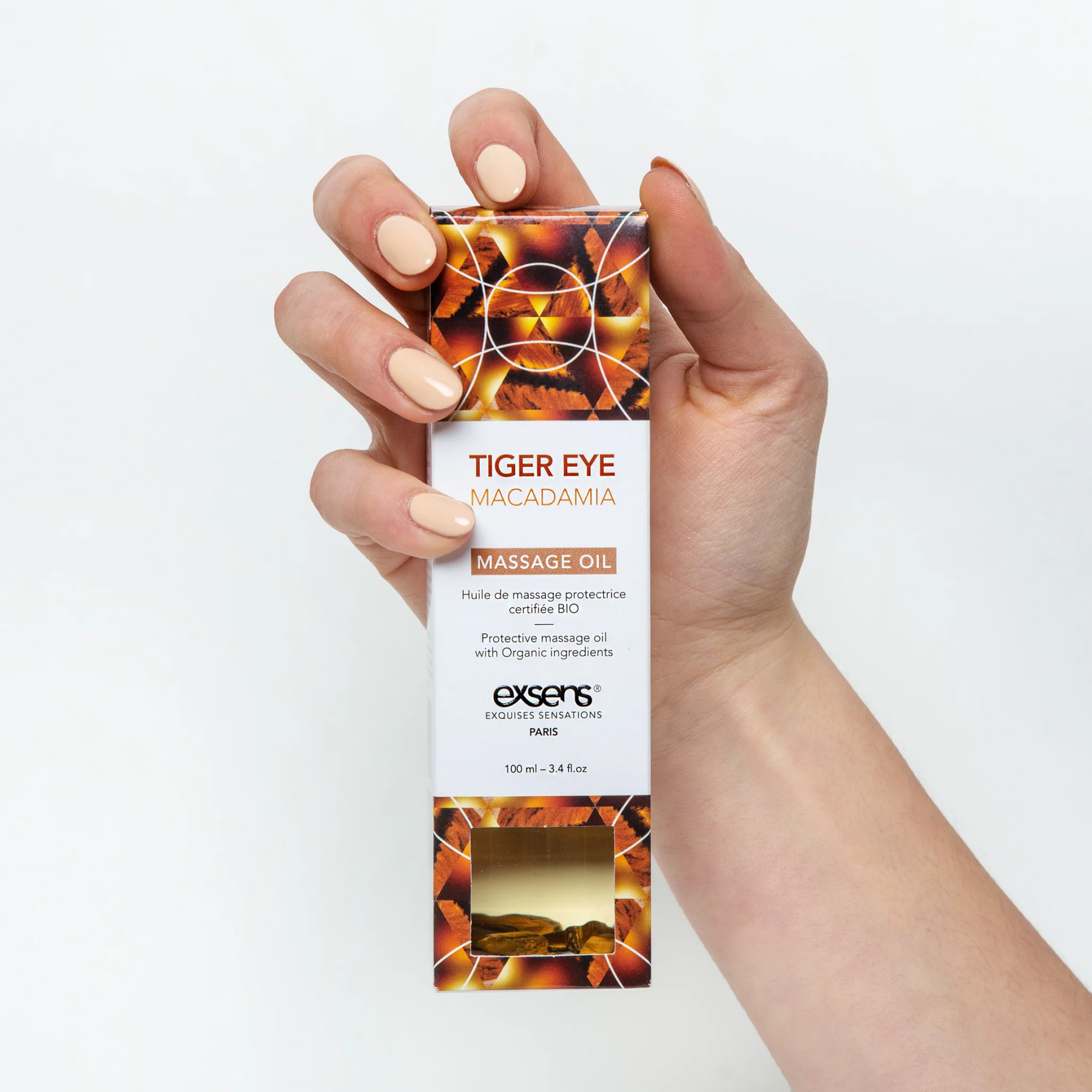 Масажна олія exsens tiger eye macadamia (захист з тигровим оком) 100мл, натуральна Масажна олія exsens tiger eye macadamia (захист з тигровим оком) 100мл, натуральна