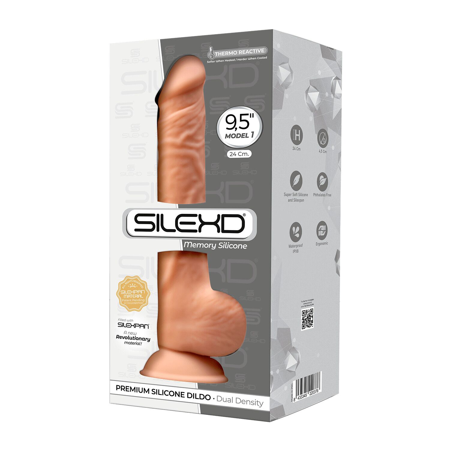 Фалоімітатор silexd kevin flesh (model 1 size 9.5in), двошаровий, силікон + silexpan, діаметр 4,5 см Фалоімітатор silexd kevin flesh (model 1 size 9.5in), двошаровий, силікон + silexpan, діаметр 4,5 см