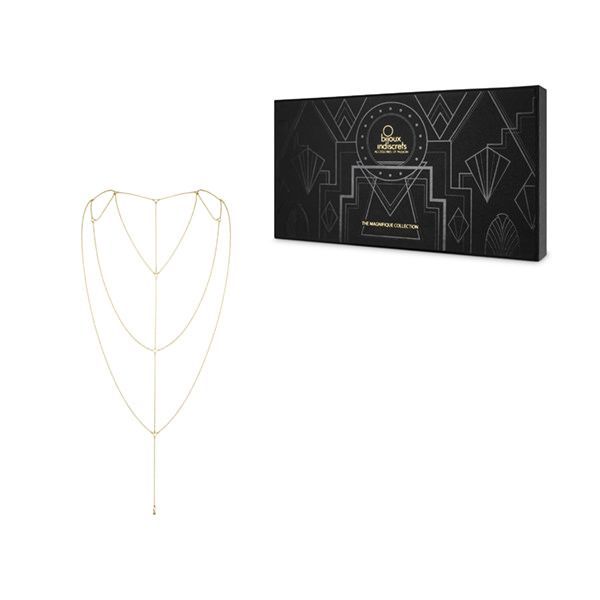 Ланцюжок для спини bijoux indiscrets magnifique back and cleavage chain gold, прикраса для тіла Ланцюжок для спини bijoux indiscrets magnifique back and cleavage chain gold, прикраса для тіла