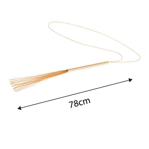 Ланцюжок батіг на шию bijoux indiscrets magnifique necklace whip gold, прикраса для тіла Ланцюжок батіг на шию bijoux indiscrets magnifique necklace whip gold, прикраса для тіла