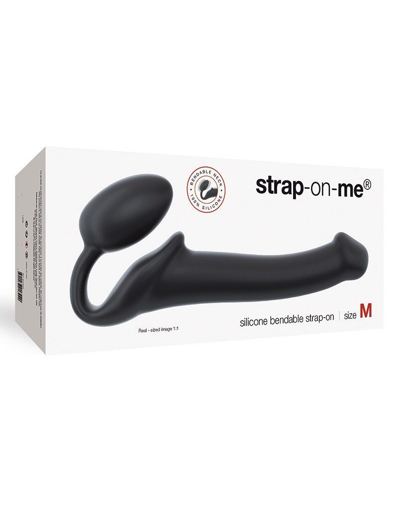 Безремінний страпон strap on me black m, повністю регульований, діаметр 3,3 см Безремінний страпон strap on me black m, повністю регульований, діаметр 3,3 см