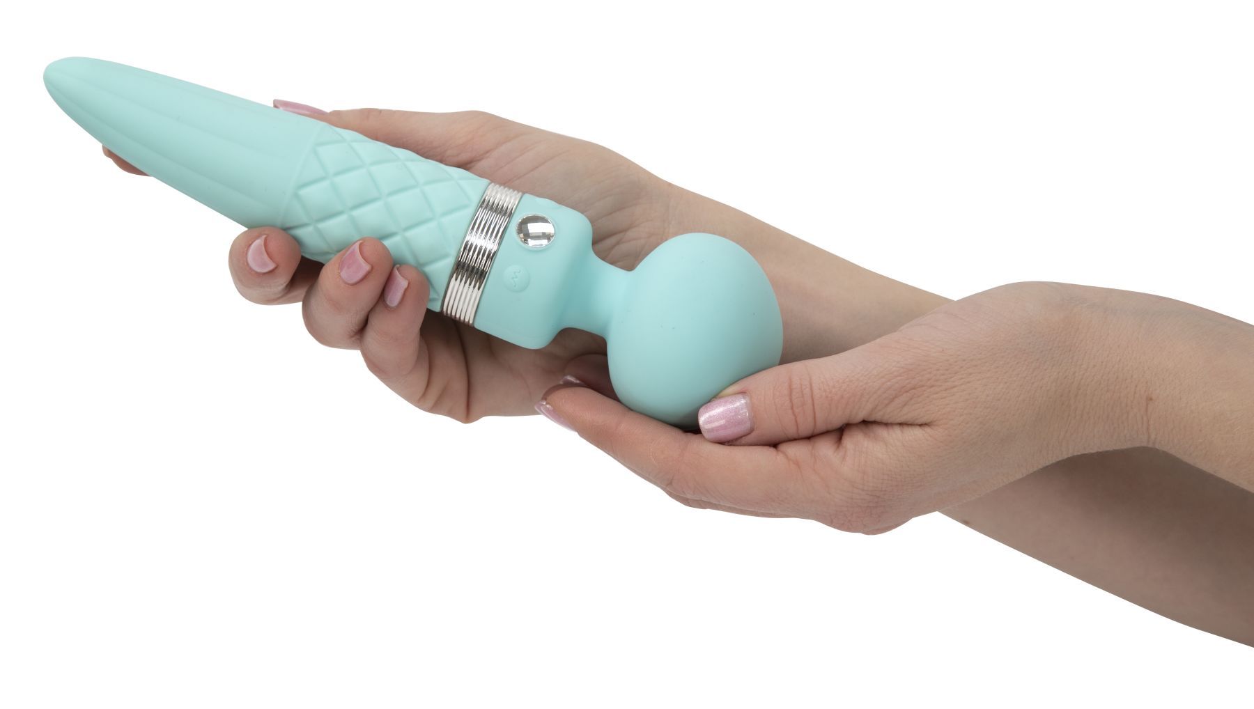 Вібромасажер 2в1 pillow talk sultry teal, класичний масажер і вібратор з ротацією, підігрів Вібромасажер 2в1 pillow talk sultry teal, класичний масажер і вібратор з ротацією, підігрів