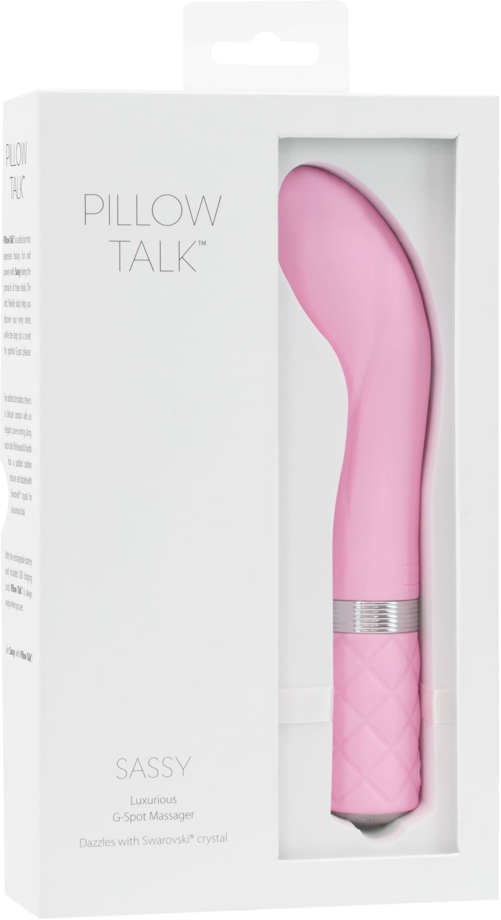 Розкішний вібратор pillow talk sassy pink з кристалом Сваровські для точки g, подарункова упаковка Розкішний вібратор pillow talk sassy pink з кристалом Сваровські для точки g, подарункова упаковка