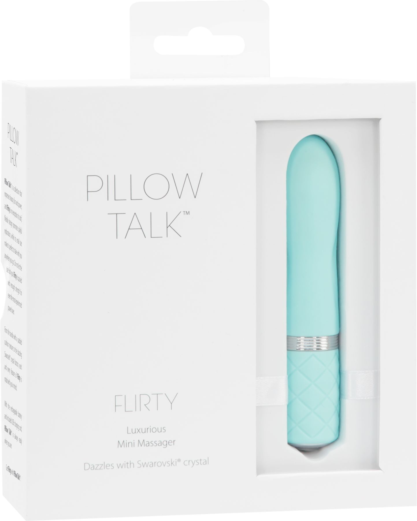 Розкішний вібратор pillow talk flirty teal з кристалом swarovski, гнучка головка Розкішний вібратор pillow talk flirty teal з кристалом swarovski, гнучка головка