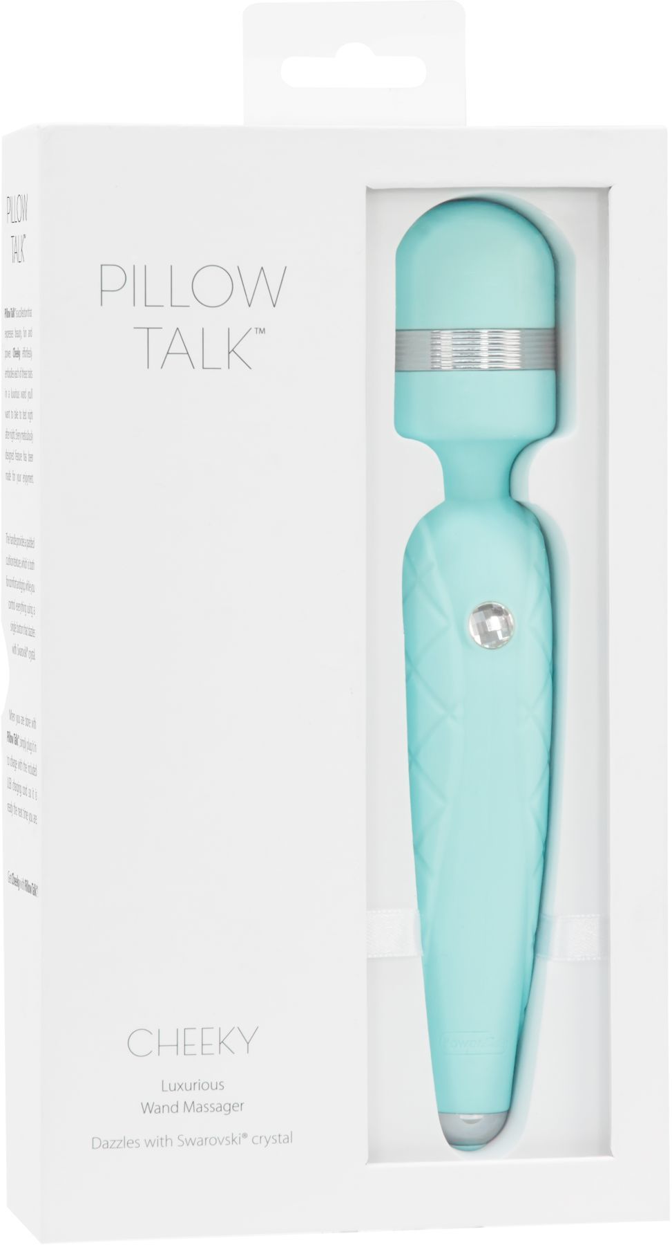 Розкішний вібромасажер pillow talk cheeky teal з кристалом swarovski, плавне підвищення потужності Розкішний вібромасажер pillow talk cheeky teal з кристалом swarovski, плавне підвищення потужності
