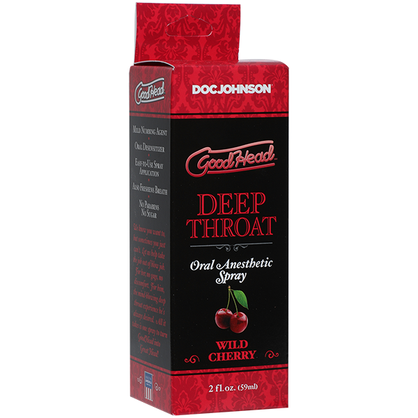 Спрей для мінету doc johnson goodhead deepthroat spray wild cherry 59 мл для глибокого мінету Спрей для мінету doc johnson goodhead deepthroat spray wild cherry 59 мл для глибокого мінету