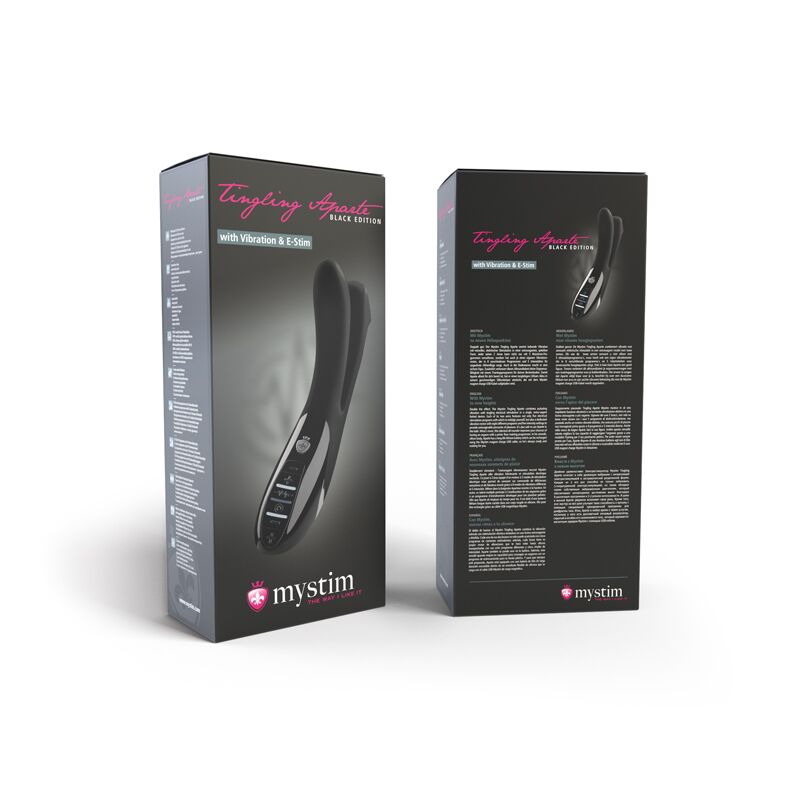 Вібратор подвійний з електростимуляцією mystim tingling aparte estim black, міостимулятор Вібратор подвійний з електростимуляцією mystim tingling aparte estim black, міостимулятор
