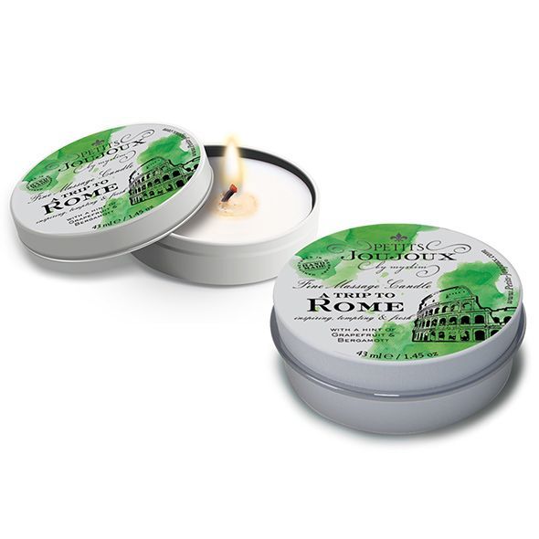 Масажна свічка petits joujoux rome grapefruit and bergamott (43 мл) з афродизіаками Масажна свічка petits joujoux rome grapefruit and bergamott (43 мл) з афродизіаками