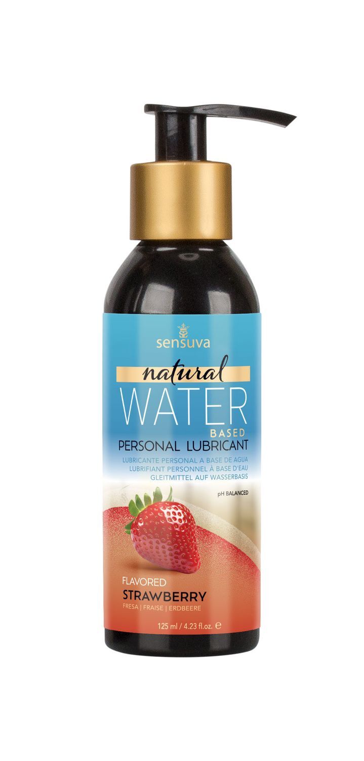 Змазка на водній основі sensuva natural water based strawberry (125мл) без гліцерину та парабенів Змазка на водній основі sensuva natural water based strawberry (125мл) без гліцерину та парабенів