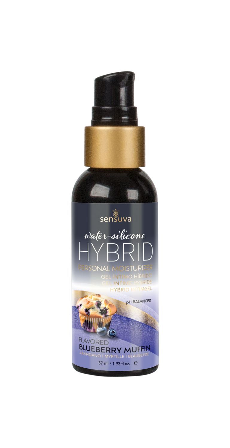 Змазка водно силіконова sensuva hybrid blueberry muffin 57 мл без цукру, можна для оральних пестощів Змазка водно силіконова sensuva hybrid blueberry muffin 57 мл без цукру, можна для оральних пестощів