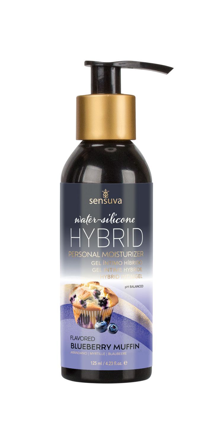 Змазка водно силіконова sensuva hybrid blueberry muffin 125мл без цукру, можна для оральних пестощів Змазка водно силіконова sensuva hybrid blueberry muffin 125мл без цукру, можна для оральних пестощів