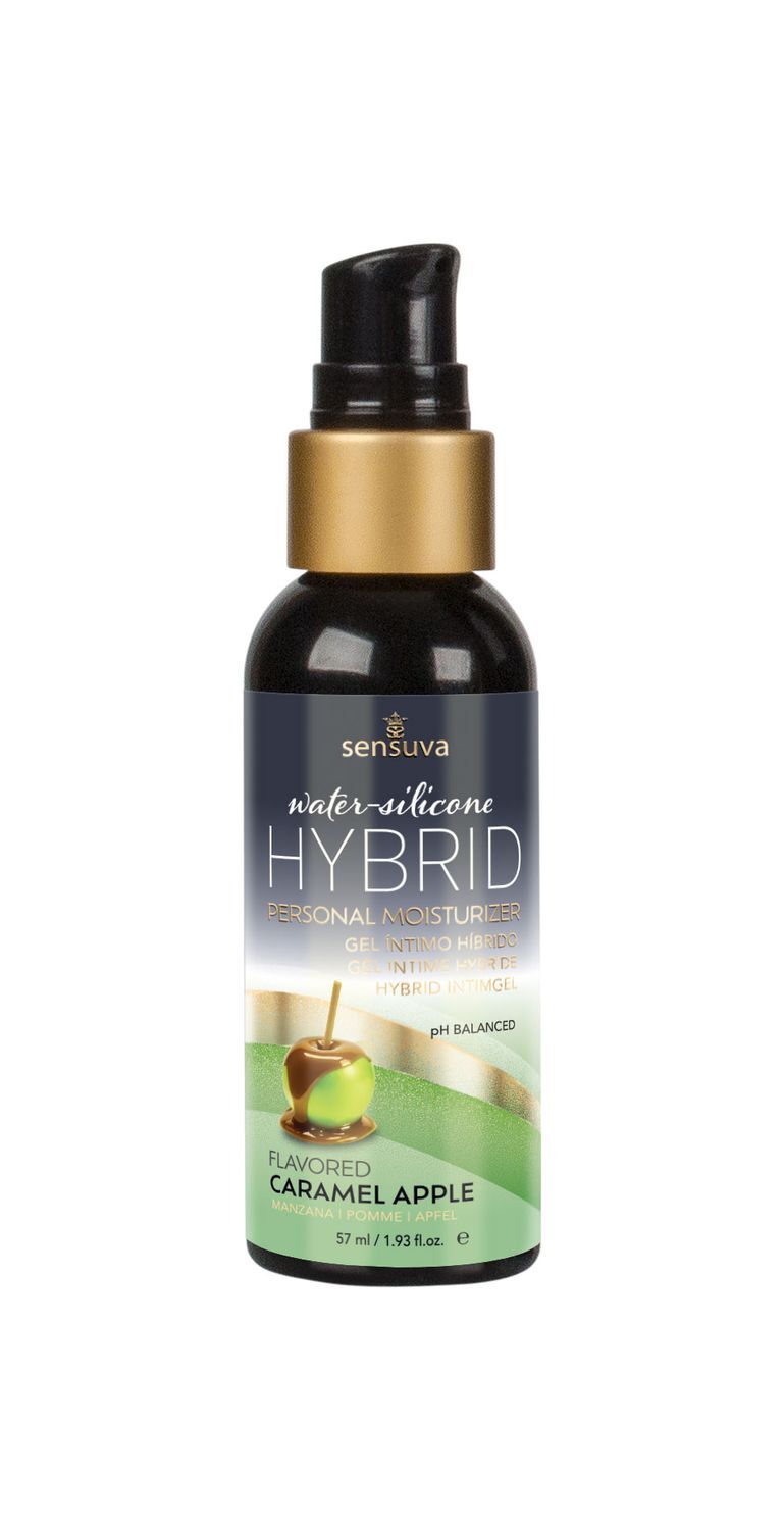 Змазка водно силіконова sensuva hybrid caramel apple (57 мл) без цукру, можна для оральних пестощів Змазка водно силіконова sensuva hybrid caramel apple (57 мл) без цукру, можна для оральних пестощів