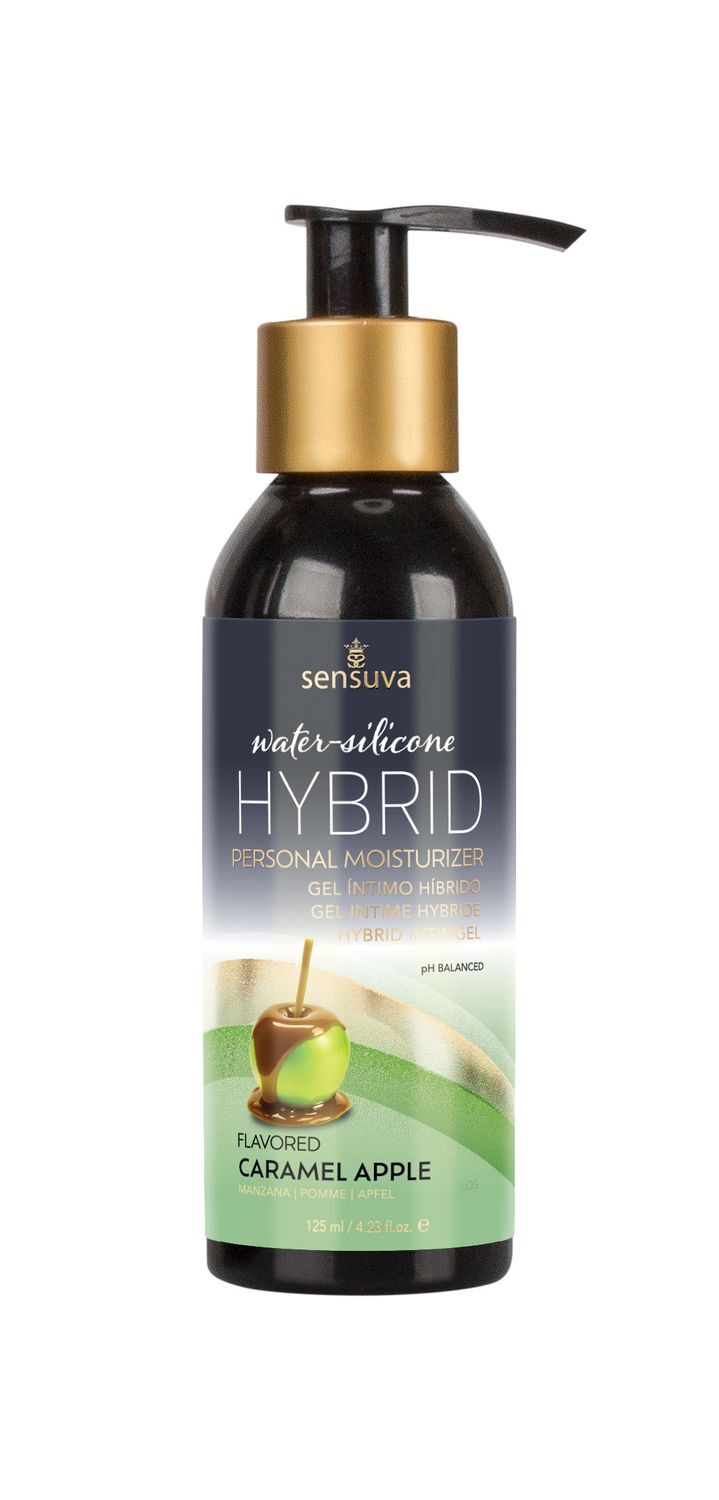 Змазка водно силіконова sensuva hybrid caramel apple (125мл) без цукру, можна для оральних пестощів Змазка водно силіконова sensuva hybrid caramel apple (125мл) без цукру, можна для оральних пестощів