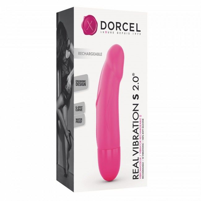 Вібратор dorcel real vibration s magenta 2.0, діаметр 3,7см, перезаряджається, для точки g Вібратор dorcel real vibration s magenta 2.0, діаметр 3,7см, перезаряджається, для точки g
