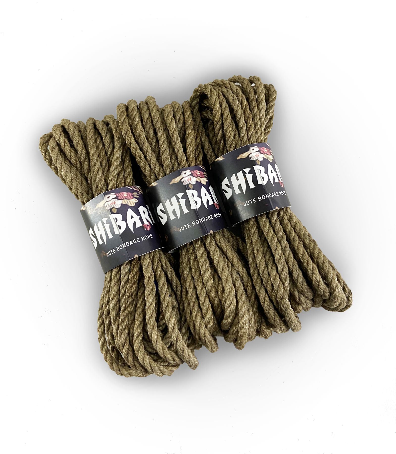 Джутова мотузка для шібарі feral feelings shibari rope, 8 м сіра Джутова мотузка для шібарі feral feelings shibari rope, 8 м сіра