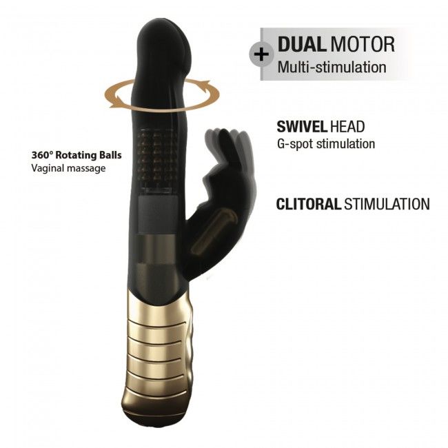 Вібратор кролик dorcel baby rabbit gold 2.0 з перлинним масажем і головкою, що обертається Вібратор кролик dorcel baby rabbit gold 2.0 з перлинним масажем і головкою, що обертається